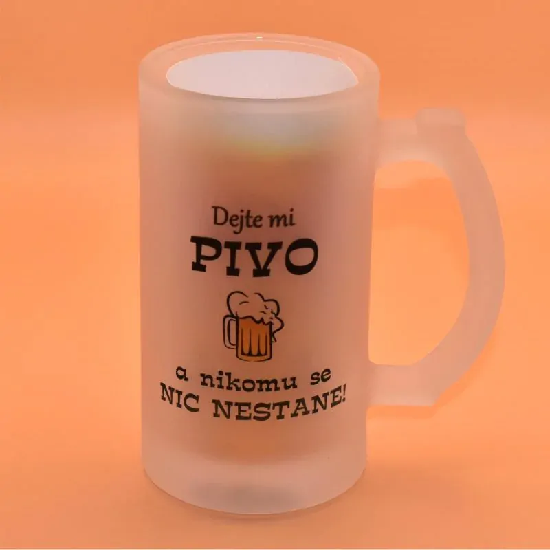 Skleněný pivní korbel - Dejte mi pivo