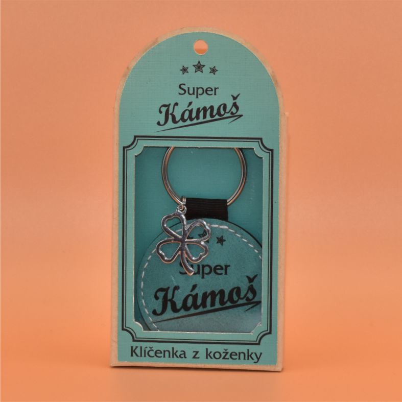 Klíčenka kůže - Super kámoš