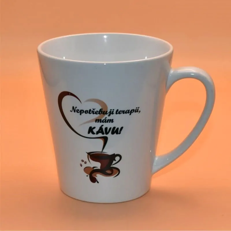 Keramický hrnek na latte - Nepotřebuji terapii
