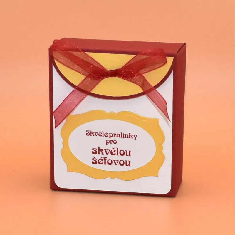 Minibonboniera s věnováním - Skvělá šéfová