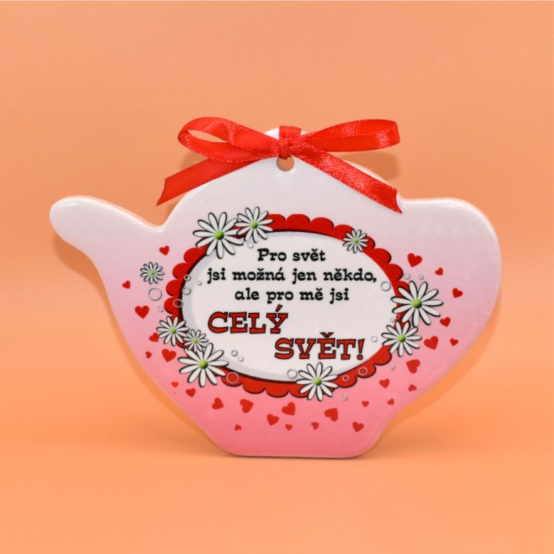 Keramický podtácek konvička - Celý svět