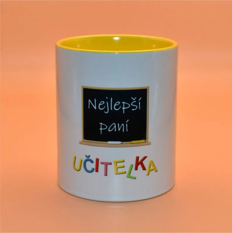 Tužkovník pro nejlepší paní učitelku - žlutý vnitřek
