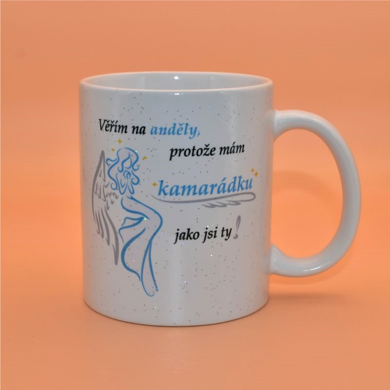 Keramický hrnek s potiskem - Anděl kamarádka