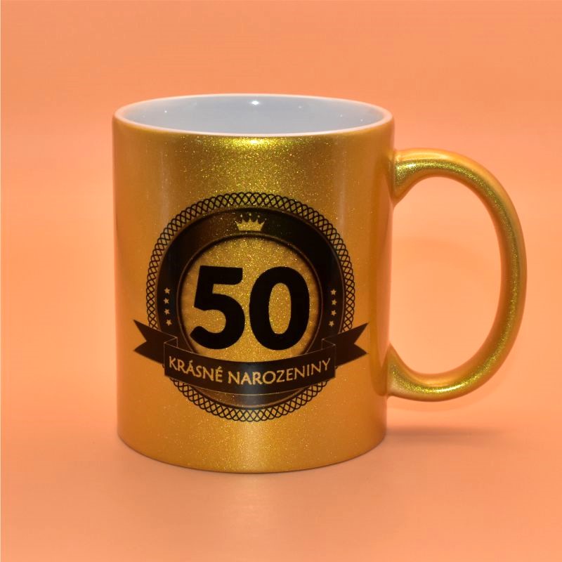 Keramický hrnek s potiskem zlatý - 70