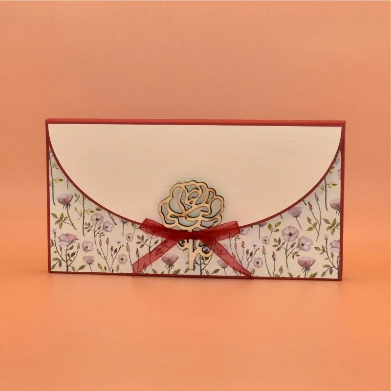 Dřevěné pouzdro na peníze - Růže