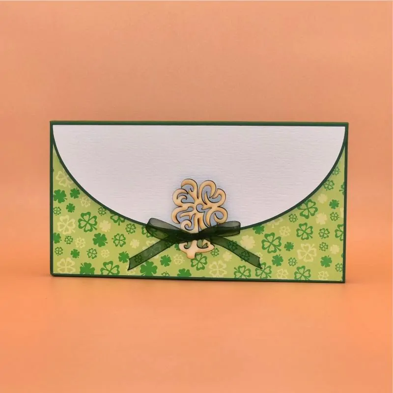 Dřevěné pouzdro na peníze - Čtyřlístek výročí