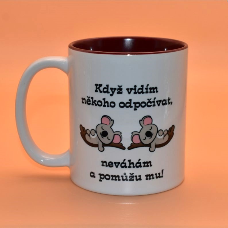 Keramický hrnek s potiskem - Když mám čas