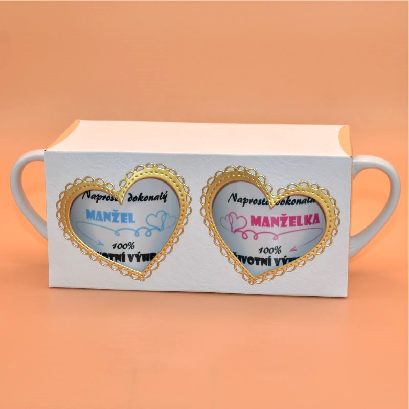 Párové keramické hrnky mini - Životní výhra
