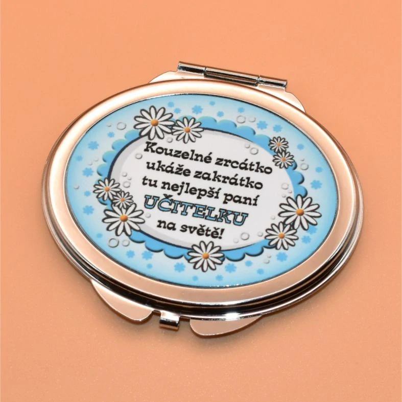 Kosmetické zrcátko do kabelky - Nejlepší paní učitelka modré