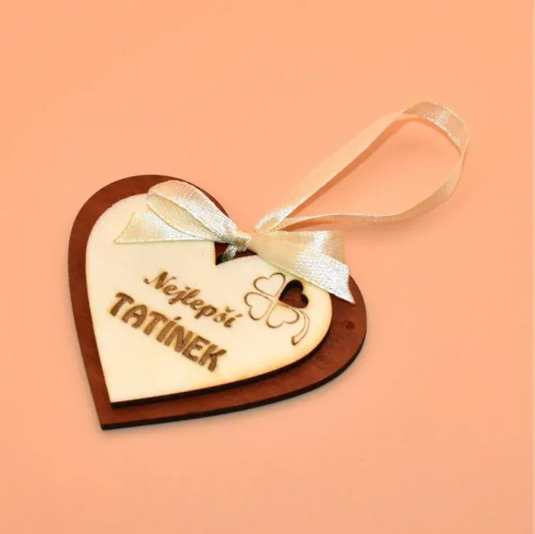 Dřevěná závěsná MINI cedulka - Nejlepší dědeček