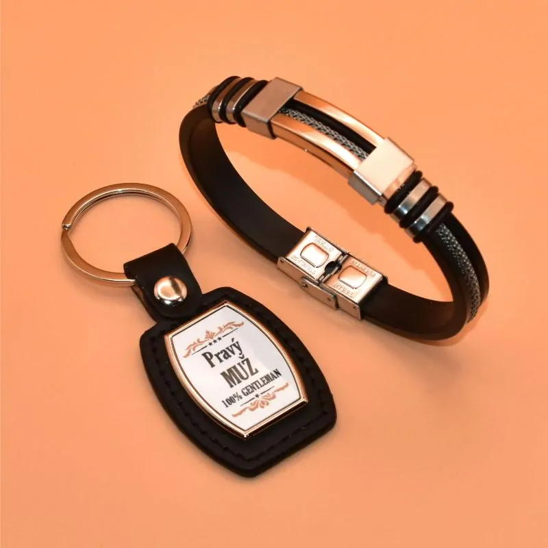 Dárková sada pánská - Pravý muž, 100% gentleman