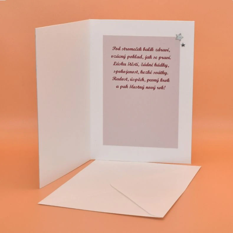 Gratulace Vánoce - Ozdoba červená