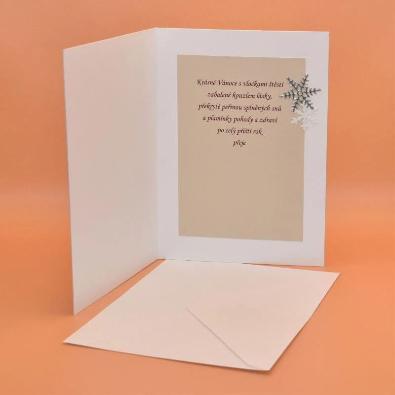 Gratulace Vánoce - Okno červená