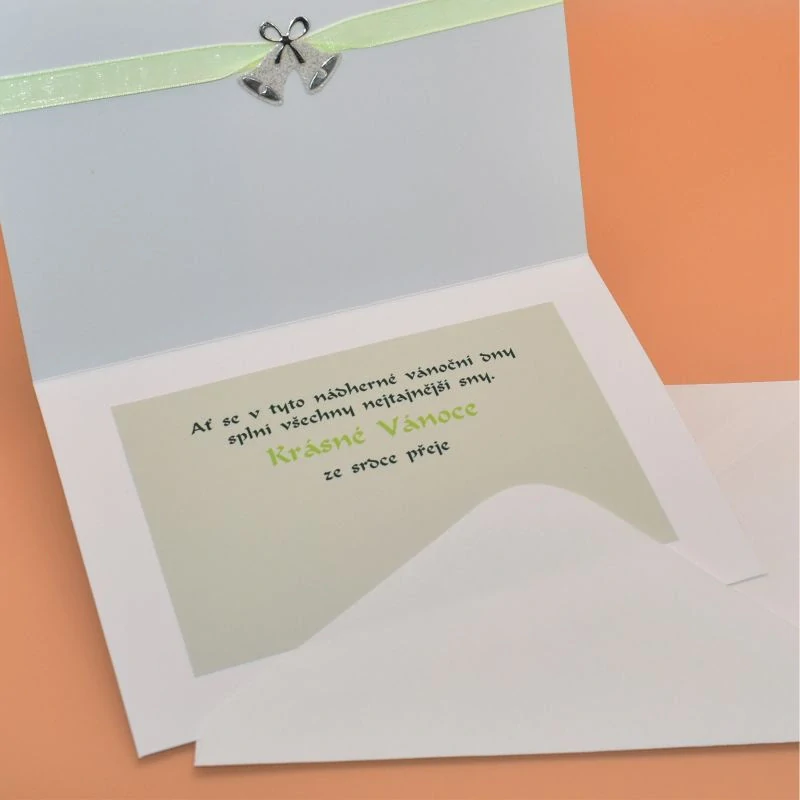 Gratulace Vánoce - Strom zelená