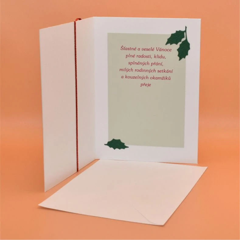 Gratulace Vánoce - Záložka sova 