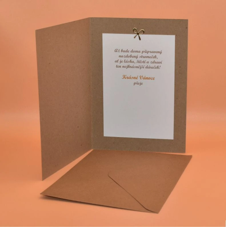 Gratulace Vánoce - Ozdoby kraft