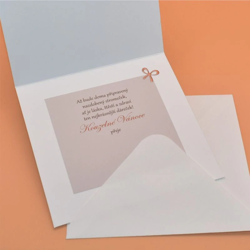 Gratulace Vánoce - Vločka měděná