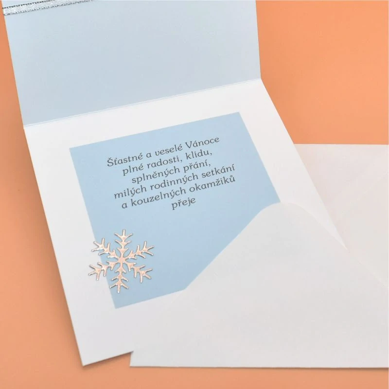 Gratulace Vánoce - Ptáček modrá