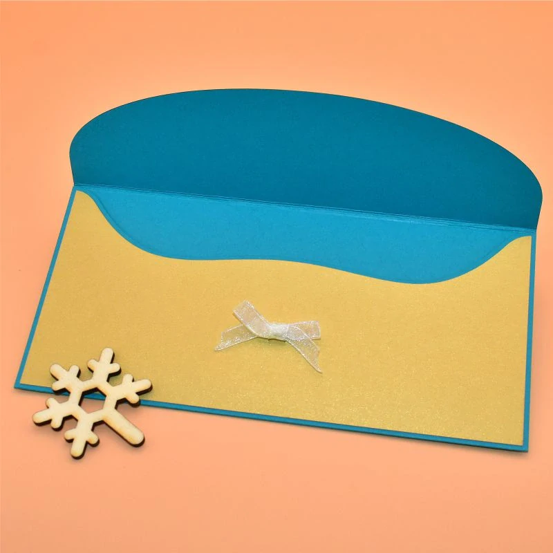 Vánoční obálka na peníze zlatobílá - vločka