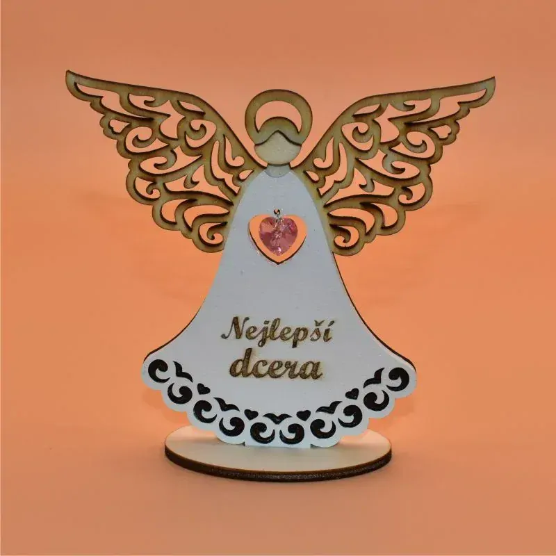 Anděl dřevo k postavení - Nejlepší maminka