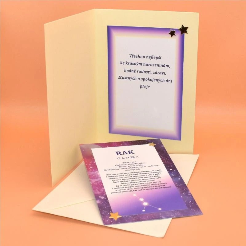 Gratulace - Znamení zvěrokruhu zlatá