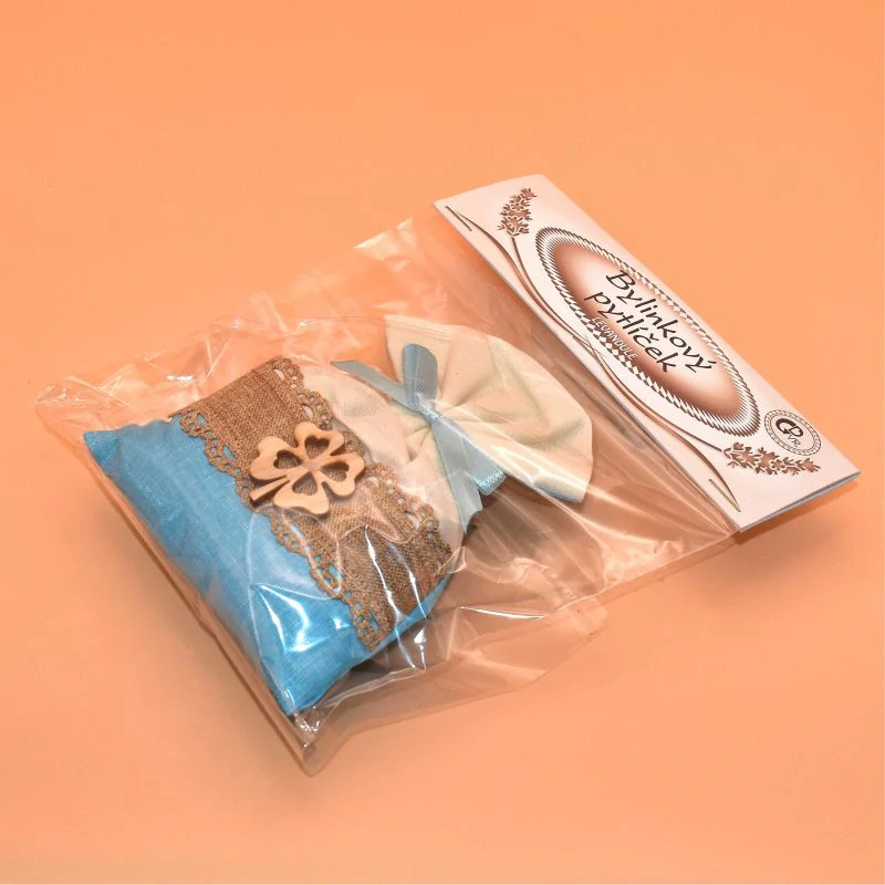 Bylinkový pytlíček modrá / hnědá - čtyřlístek