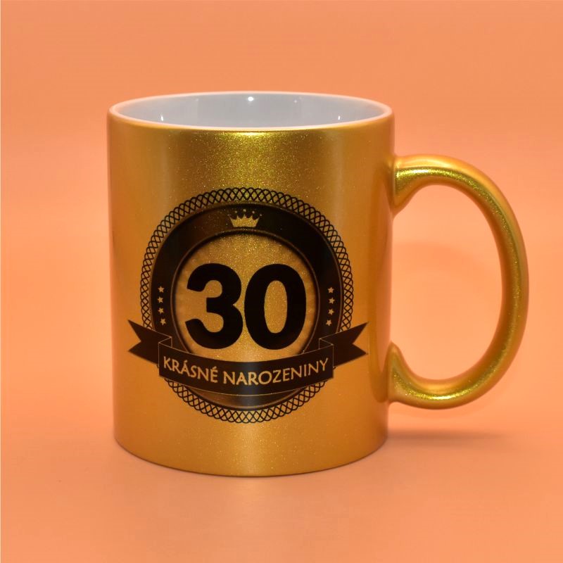 Keramický hrnek s potiskem zlatý - 70