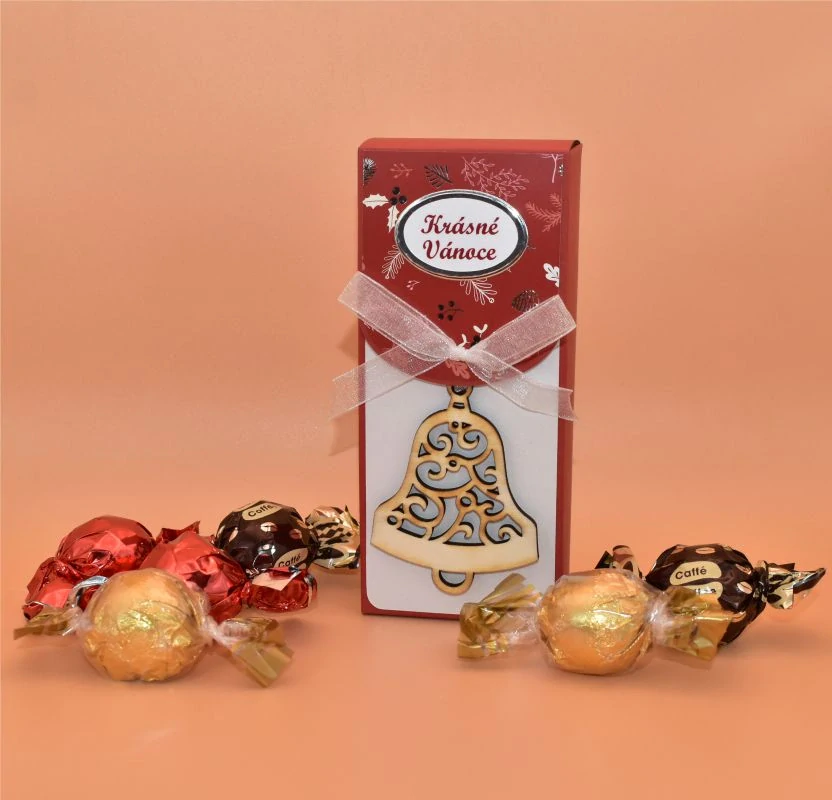 Pralinky z mléčné čokolády v dárkové krabičce