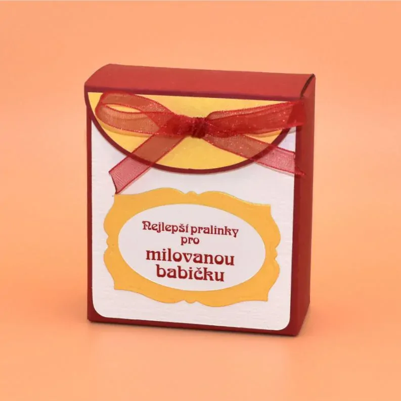 Minibonboniera s věnováním červená