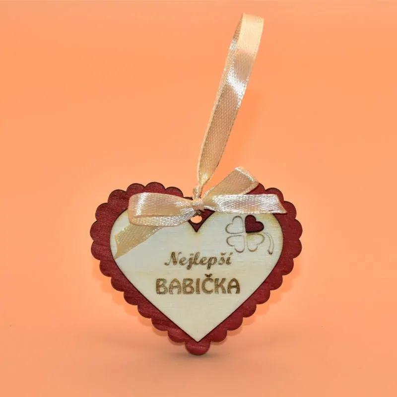 Dřevěná závěsná MINI cedulka 