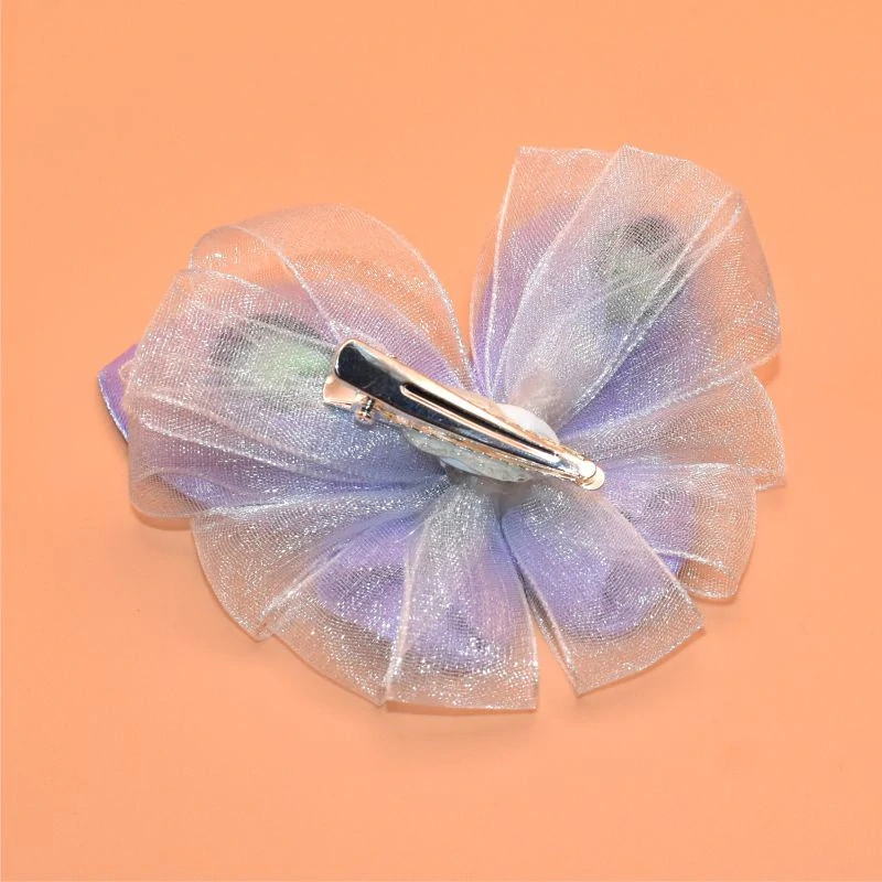 Motýl kanzashi - fialovozelenostříbrný