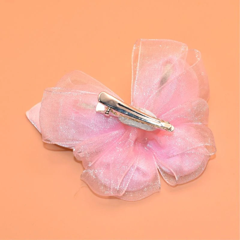 Motýl kanzashi - růžovozelenostříbrný