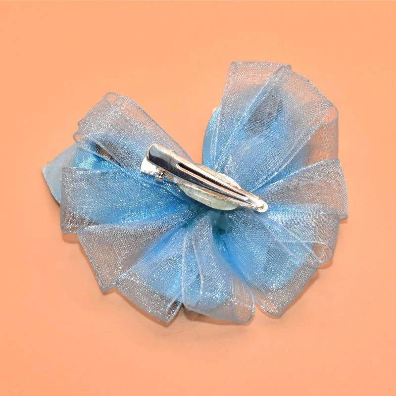 Motýl kanzashi - modrozlatostříbrný