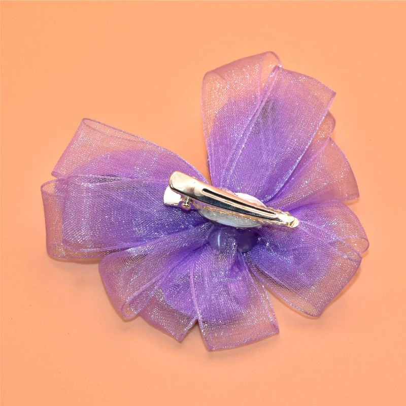 Motýl kanzashi - fialovozlatorůžový