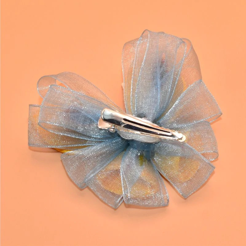 Motýl kanzashi - oranžovomodrý