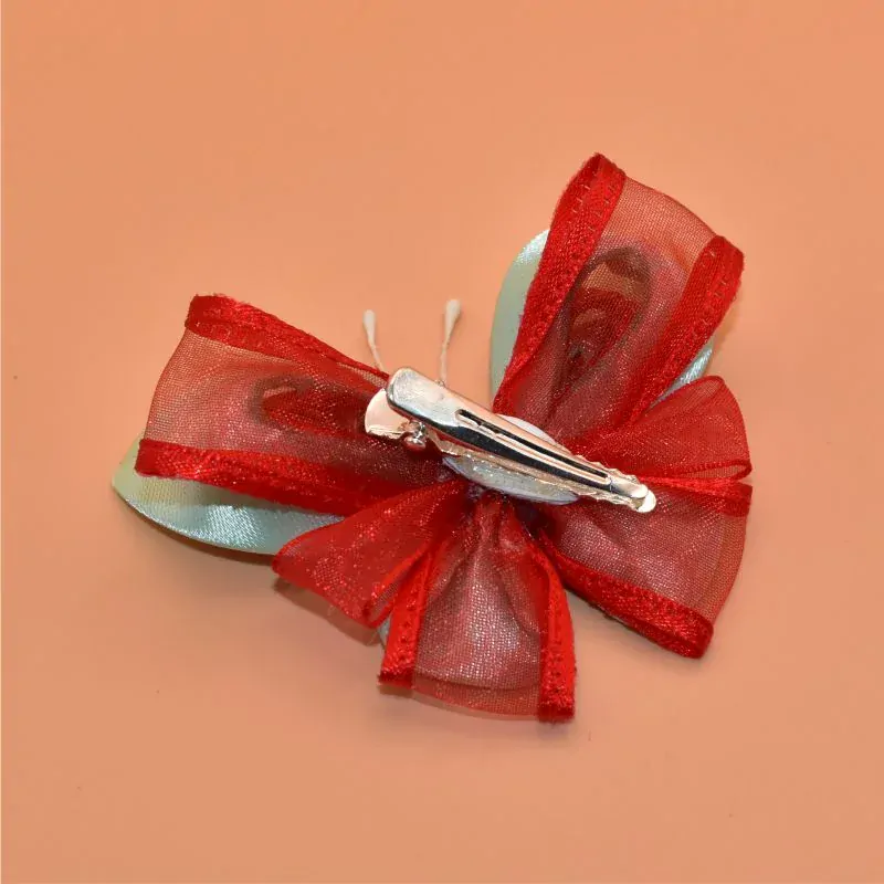 Motýl kanzashi - zelenočervenostříbrný