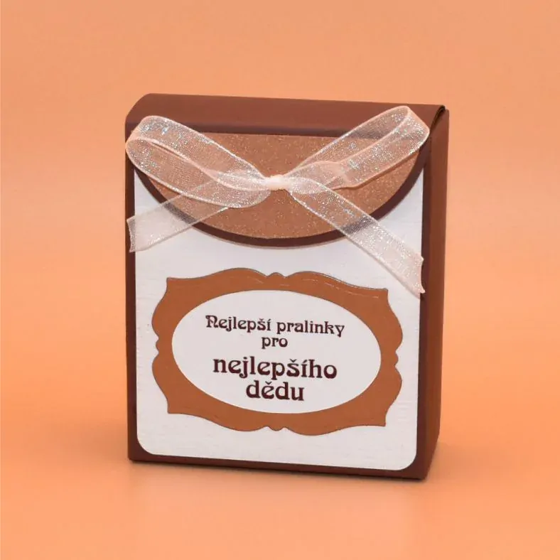 Pralinky v dárkové krabičce s textem - Nejlepší dědeček
