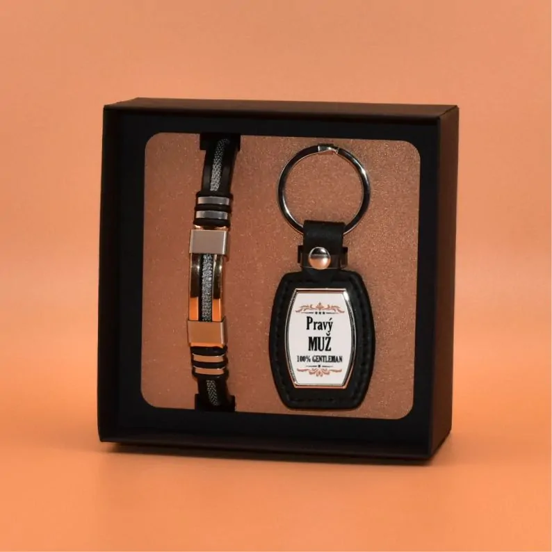 Dárková sada pánská - Pravý muž, 100% gentleman