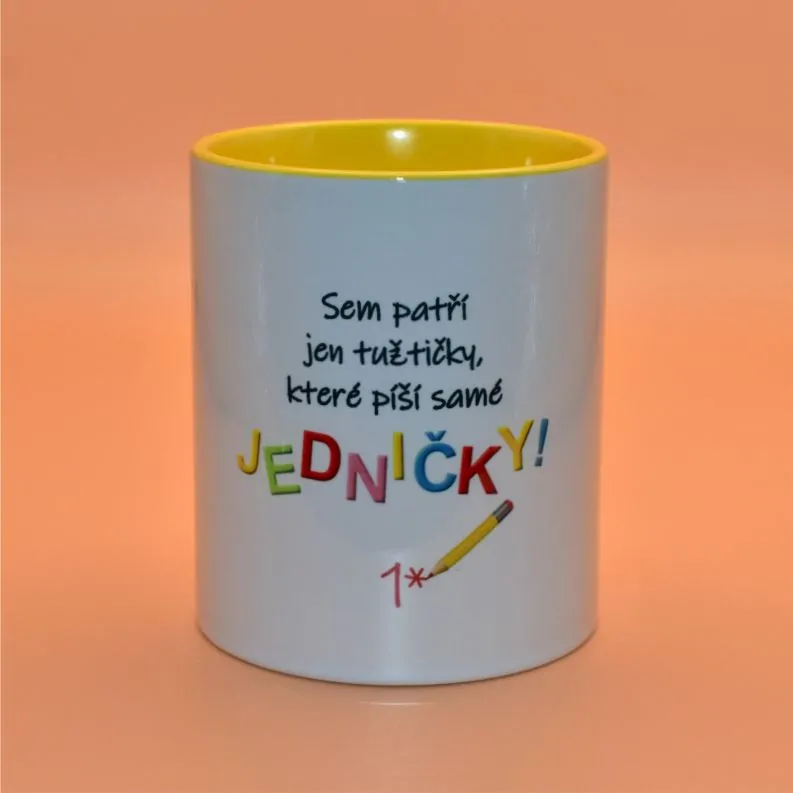 Tužkovník pro nejlepší paní učitelku - žlutý vnitřek