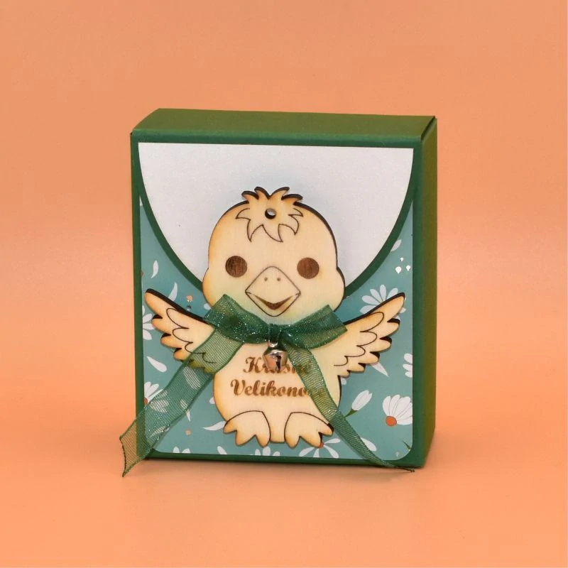 Velikonoční minibonboniera růžová - Kuřátko