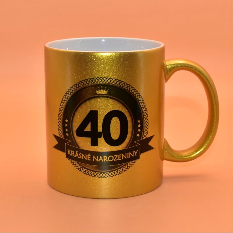Keramický hrnek s potiskem zlatý - 70