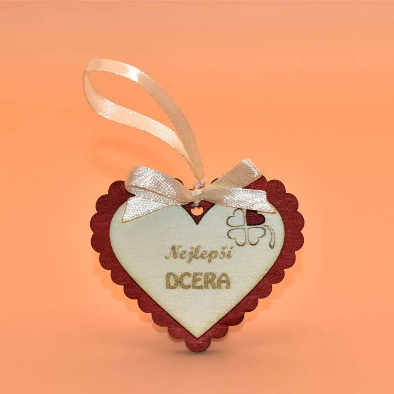 Dřevěná závěsná MINI cedulka 