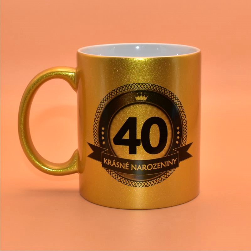 Keramický hrnek s potiskem zlatý - 70