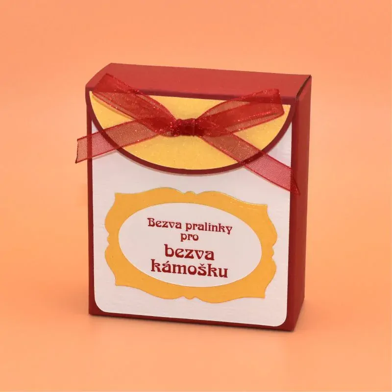 Minibonboniera s věnováním červená