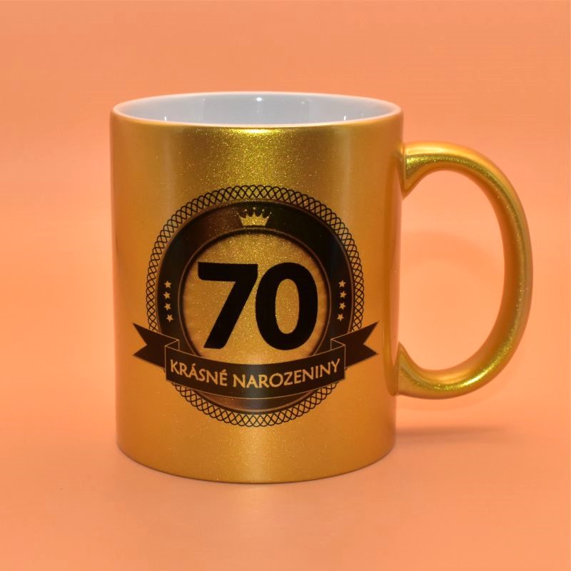 Keramický hrnek s potiskem zlatý - 70