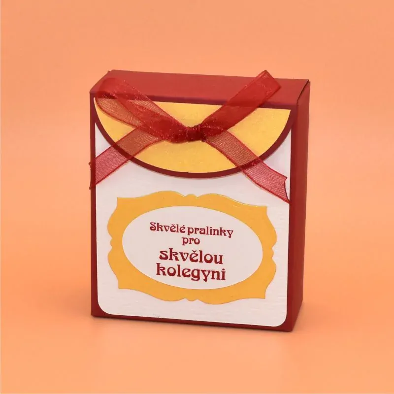 Minibonboniera s věnováním červená