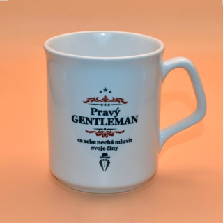 Keramický hrnek s potiskem - Pravý gentleman