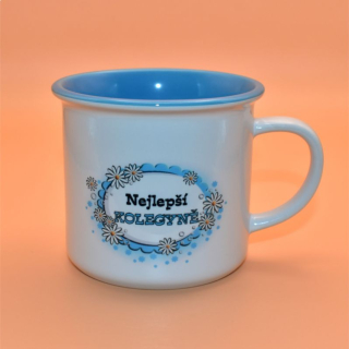 Keramický hrnek imitace smalt - Nejlepší kolegyně