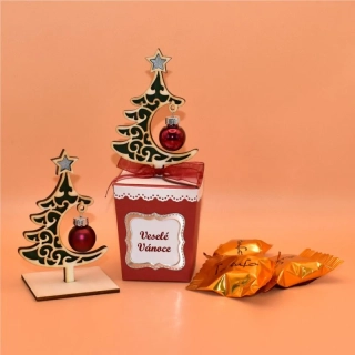 Italské lanýže - stromek vykrojený / červená