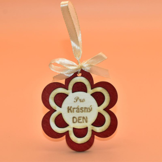 Dřevěná závěsná MINI cedulka K